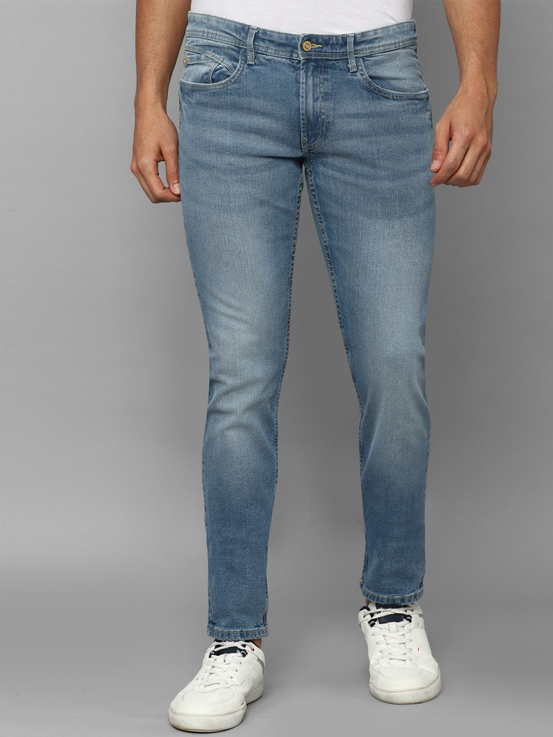 

Allen Solly Men Skinny Fit Heavy Fade Jeans, Blue