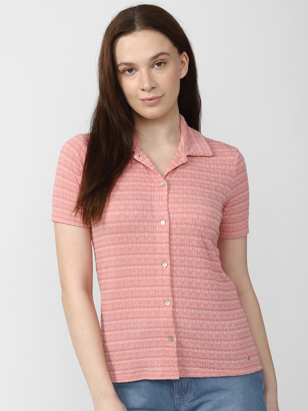 

Van Heusen Woman Pure Cotton Shirt, Peach