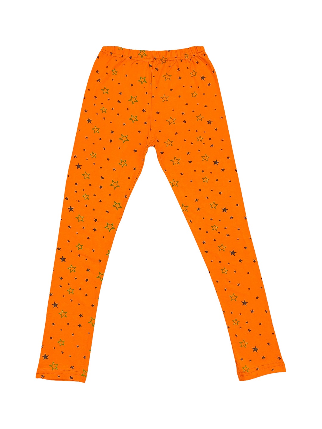 

DIAZ Girls Printed Ankle Length Cotton Lycra Leggings, Orange