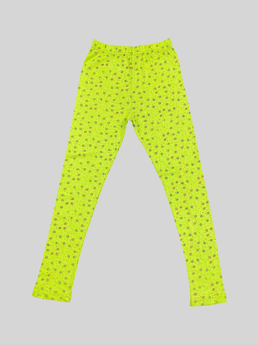 

DIAZ Girls Printed Ankle Length Cotton Lycra Leggings, Green