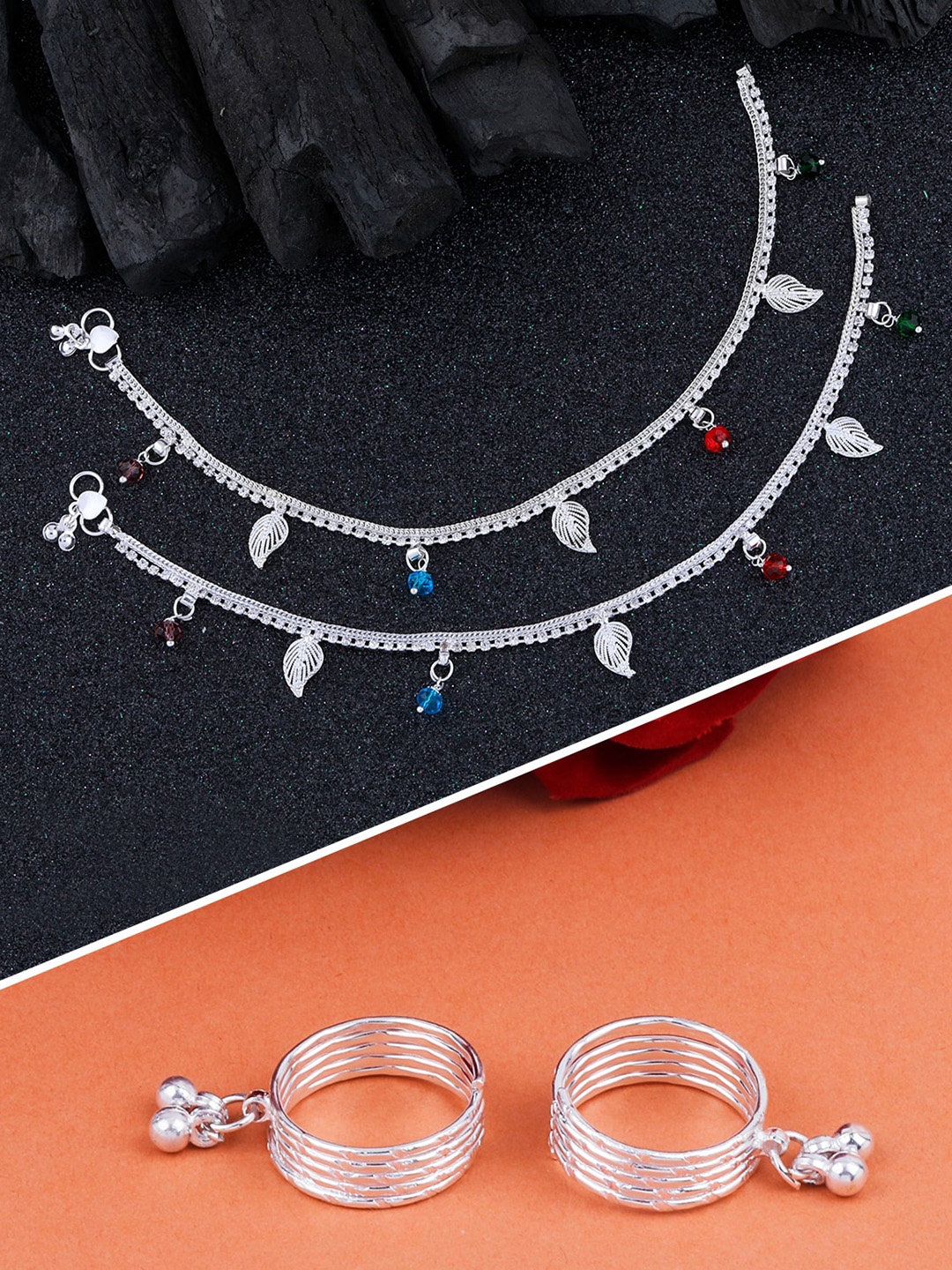 

Silver Shine Silver-Plated Anklets & Toe-Rings