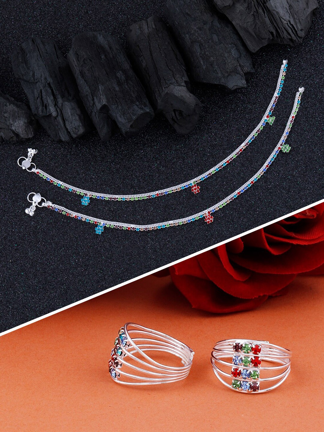 

Silver Shine Silver-Plated Anklets & Toe-Rings