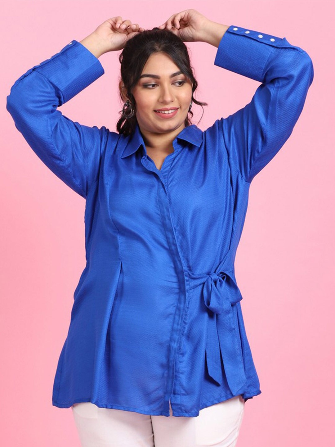 

LastInch Comfort Opaque Casual Shirt, Blue