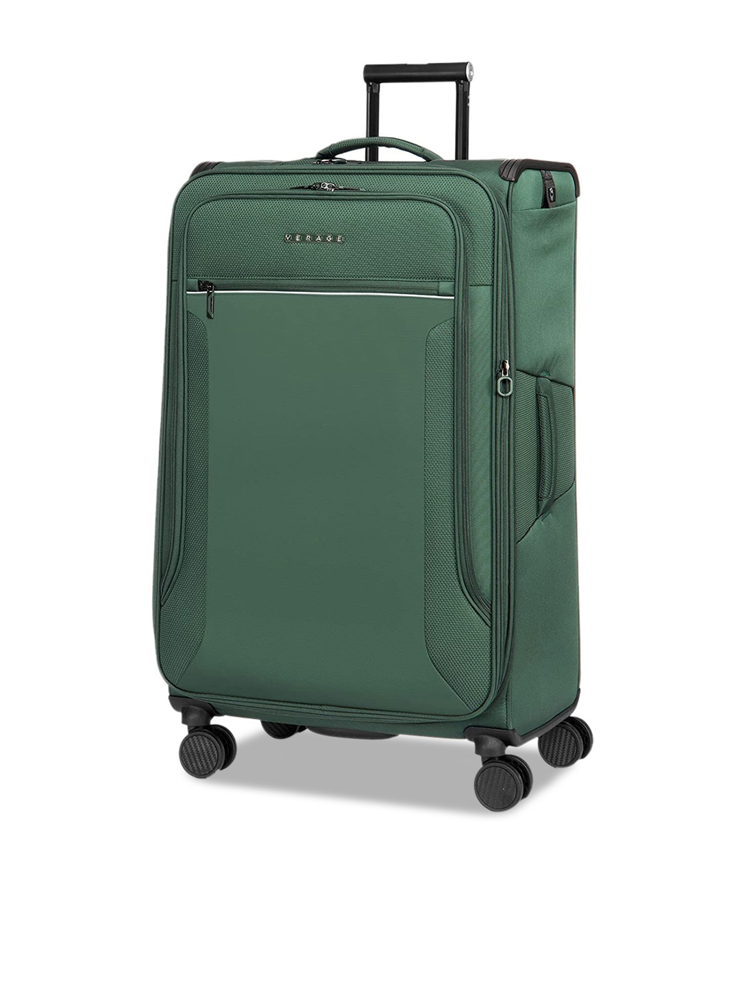 

VERAGE Toledo Soft-Sided Water-Resistant Large Trolley Suitcase, Green