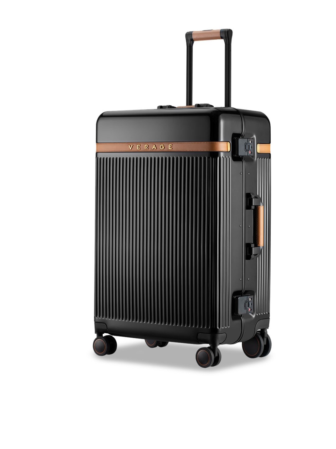 

VERAGE Luxe Windsor Aluminum Hard Side Spinner Luggage Check In Suitcase, Black