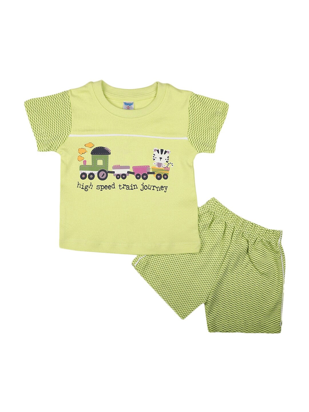 

V-Mart Infants Printed T-shirt with Shorts, Lime green