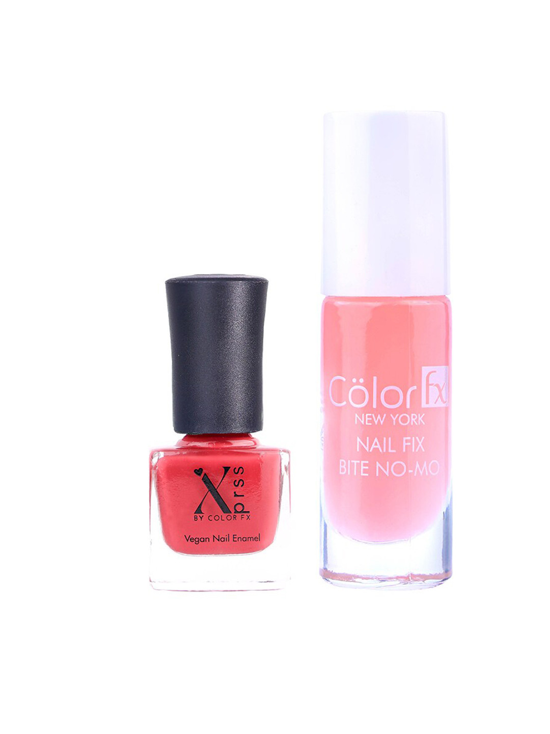 

Color Fx Set of Nail Fix Bite No Mo & Xprss Vegan Nail Polish - Strawberry Pink