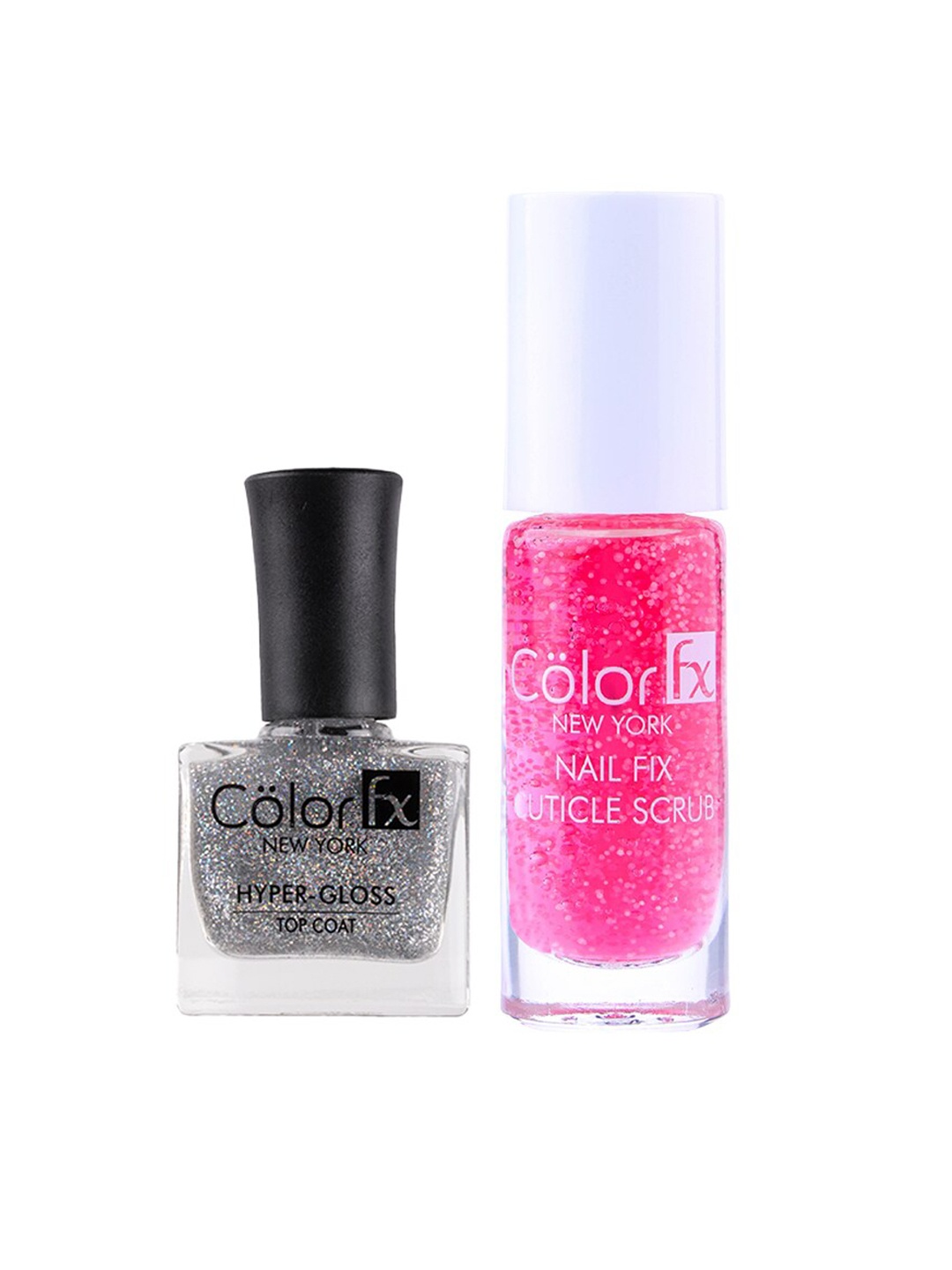 

Color Fx Nail Fix Cure-in Mask & Nail Enamel Holographic Hyper-Gloss Top Coat, Grey