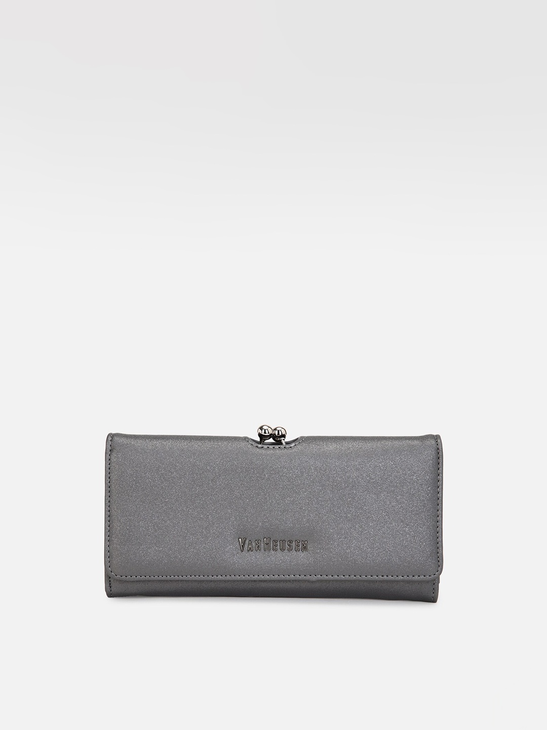 

Van Heusen Woman Long Kiss Clasp PU Envelope Wallet, Grey