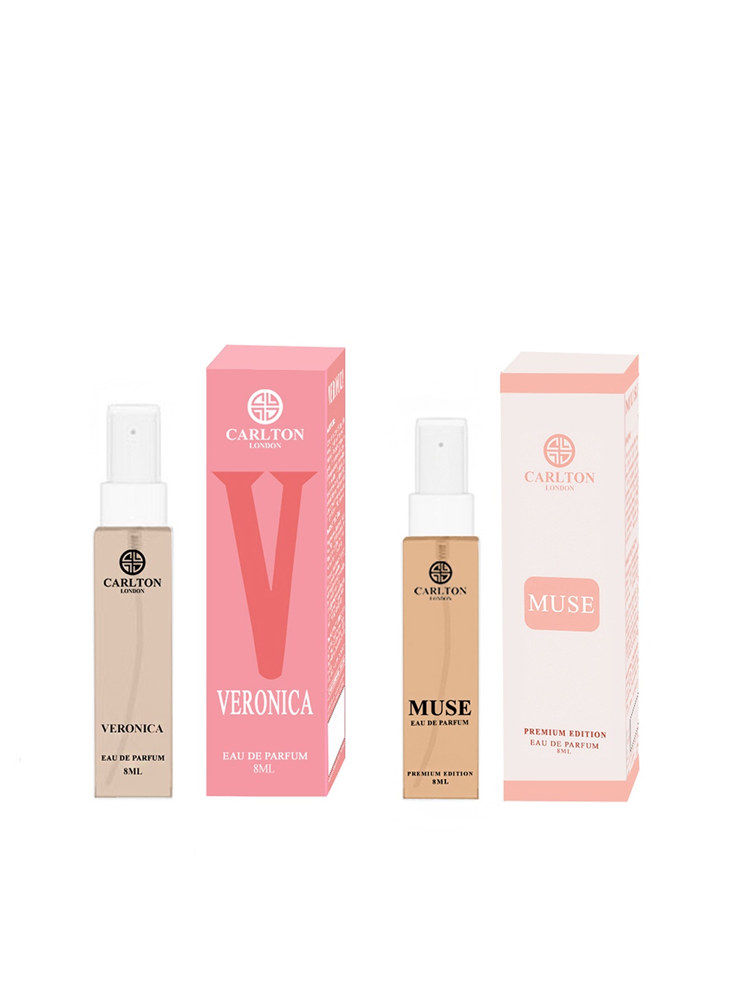 

Carlton London Women Set of Veronica & Muse Eau De Parfum - 8 ml each, Beige