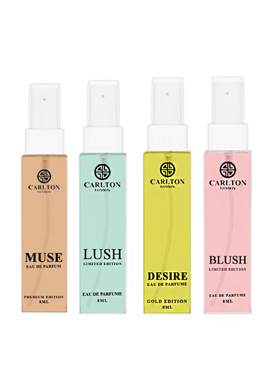 

Carlton London Women Set of 4 Long Lasting Eau De Parfums - 8 ml each, Multi