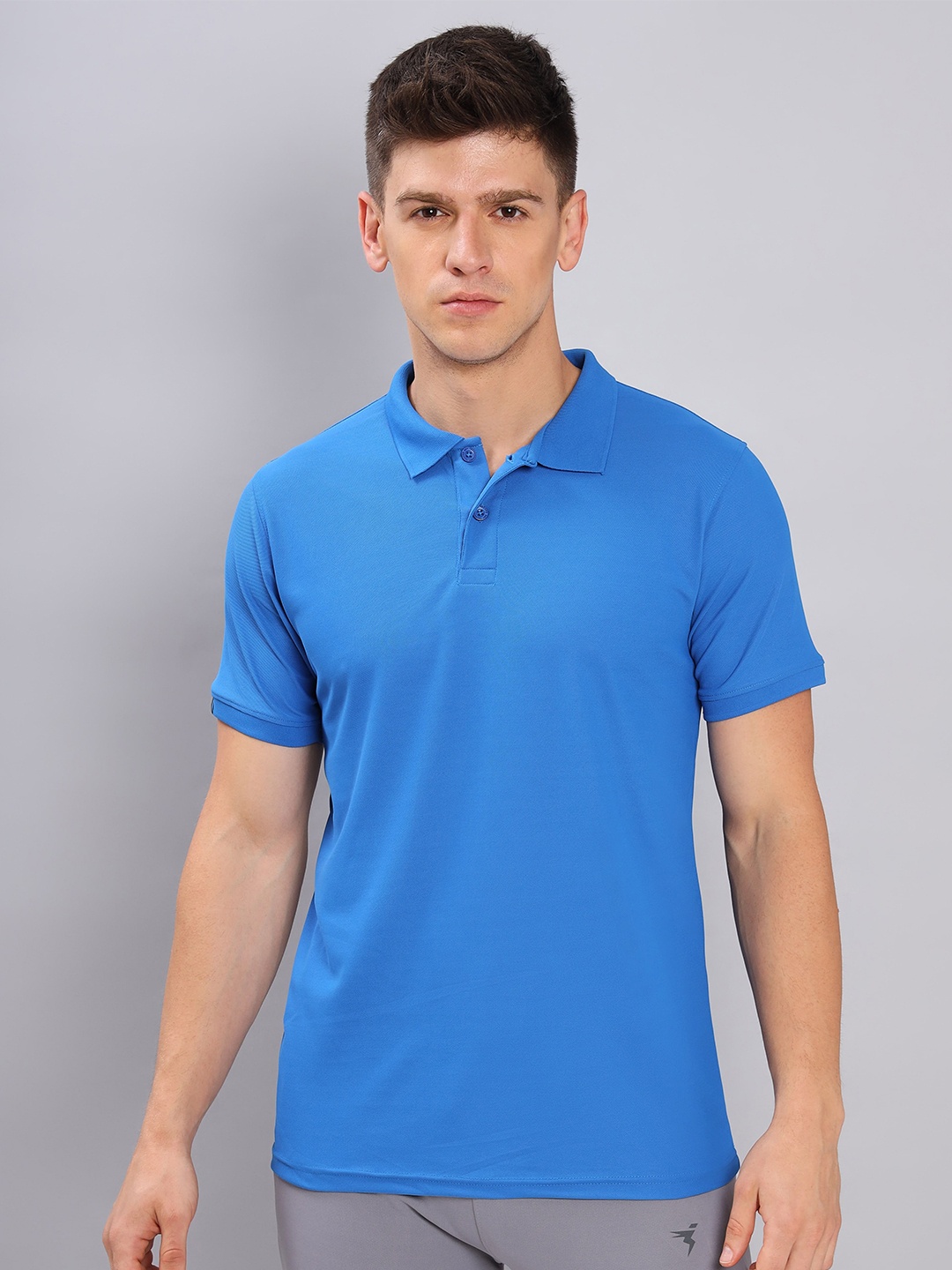 

Technosport Polo Collar Antimicrobial Slim Fit Sports T-Shirt, Blue