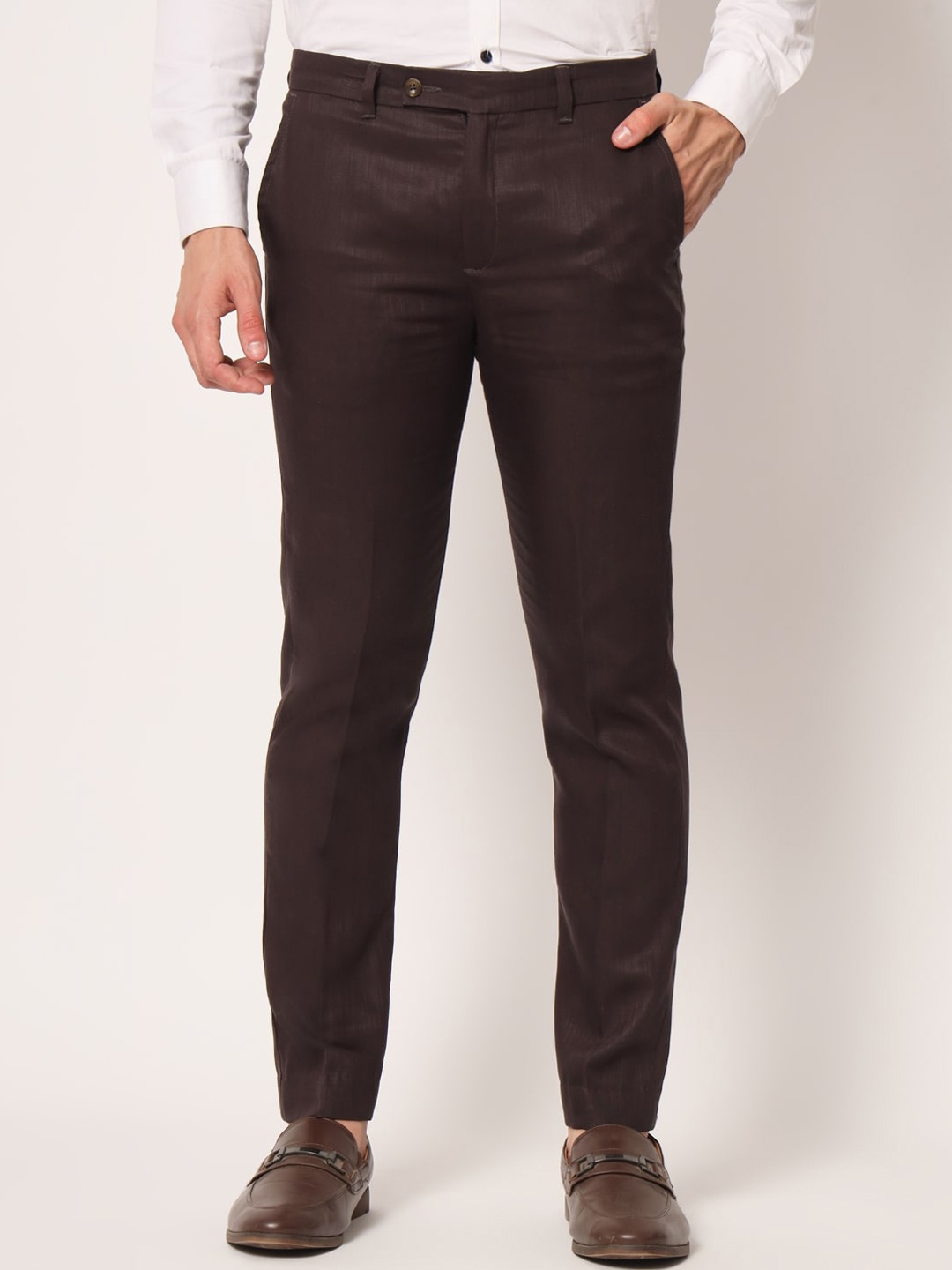 

Aazing London Men Mid-Rise OriginalFormal Trousers, Grey