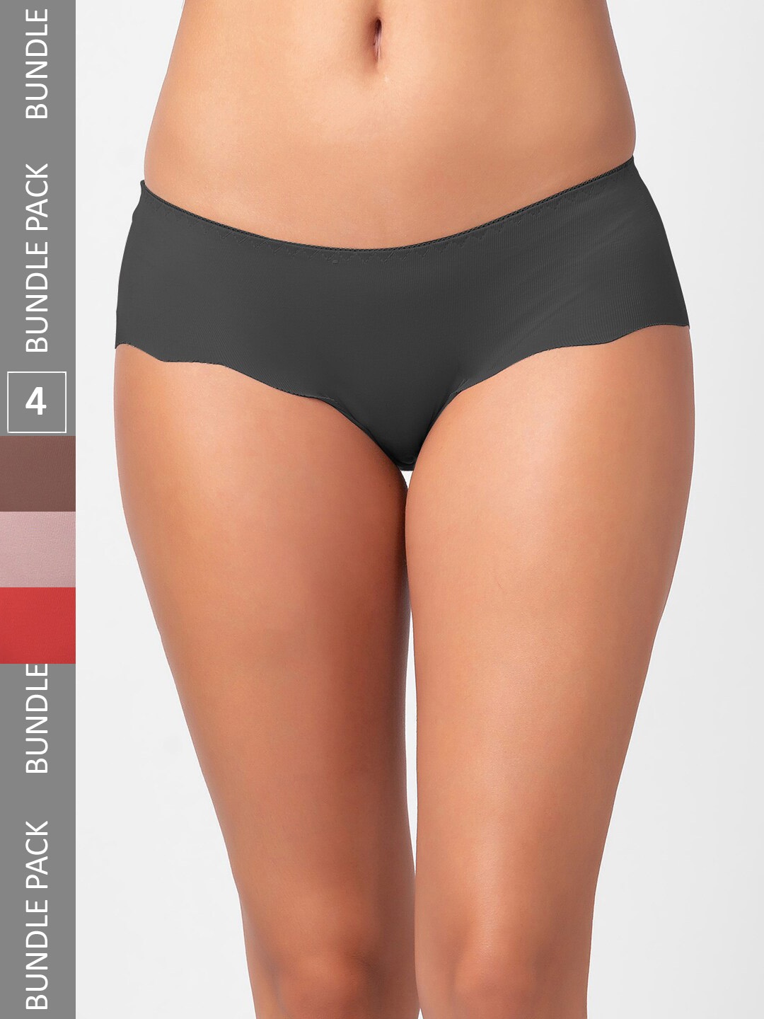 

NOIRA Pack Of 4 Assorted Cotton Hipster Briefs