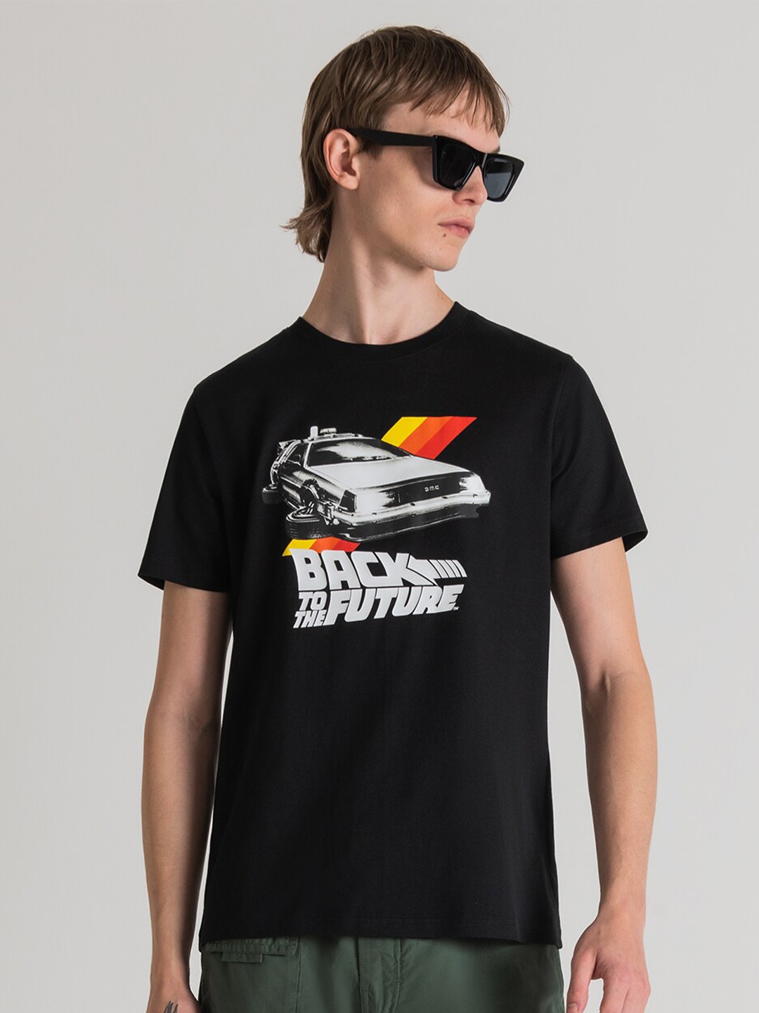 

Antony Morato Graphic Printed Cotton T-Shirt, Black