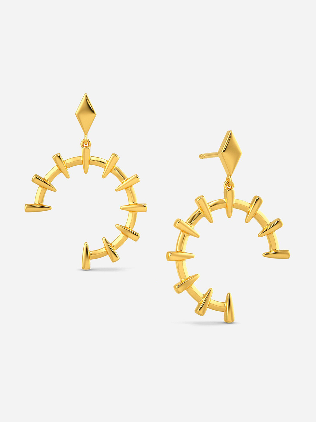 

MELORRA Trim Factor 18KT Gold Drop Earrings-4.32gm