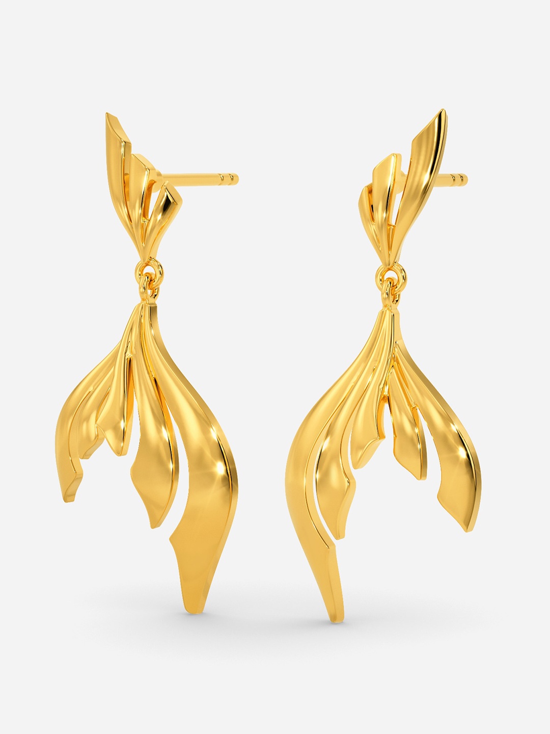 

MELORRA Temptation 18KT Gold Drop Earrings-4.1gm