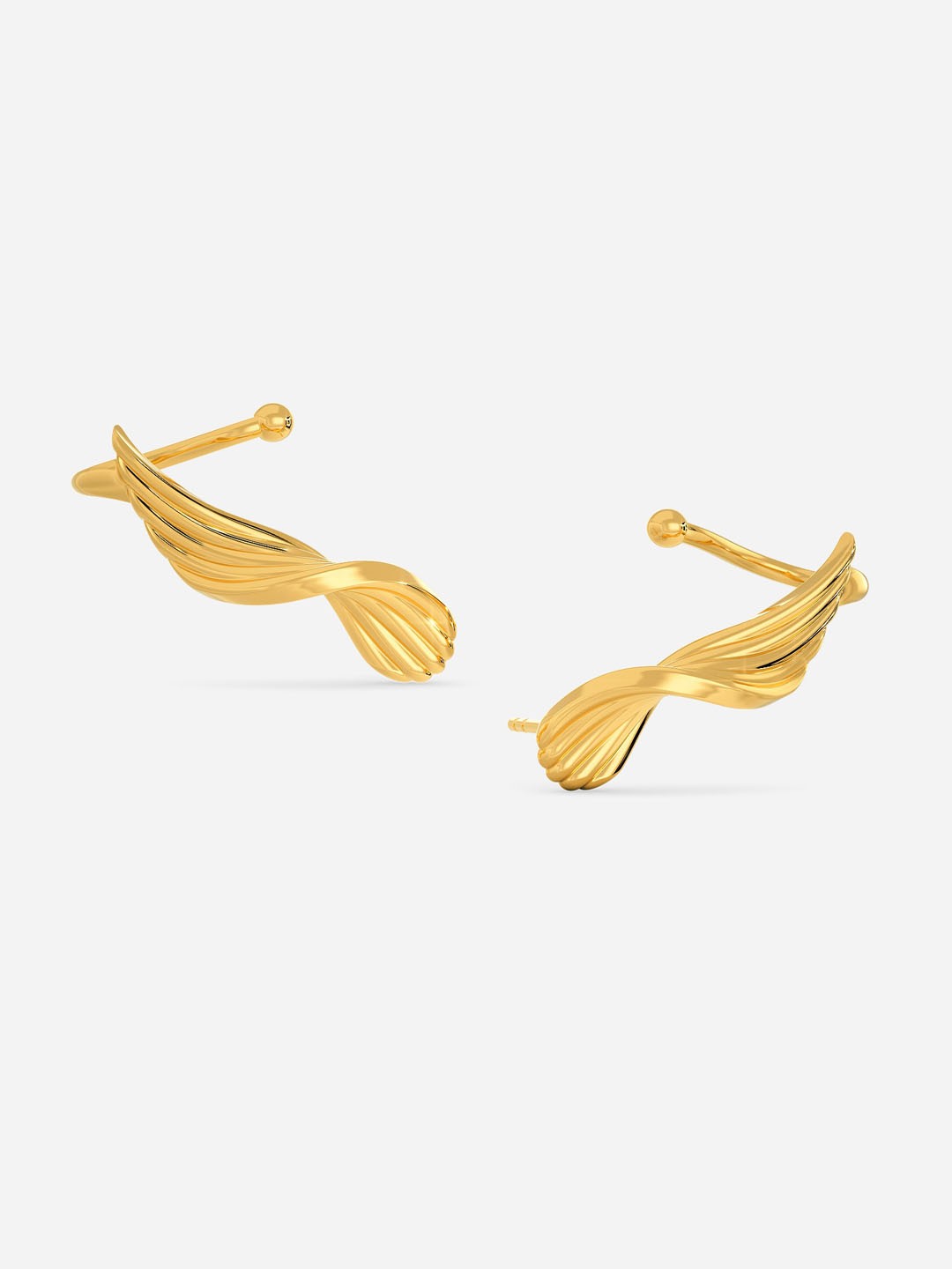 

MELORRA Into the Layers 18KT Gold Stud Earrings-4.25gm