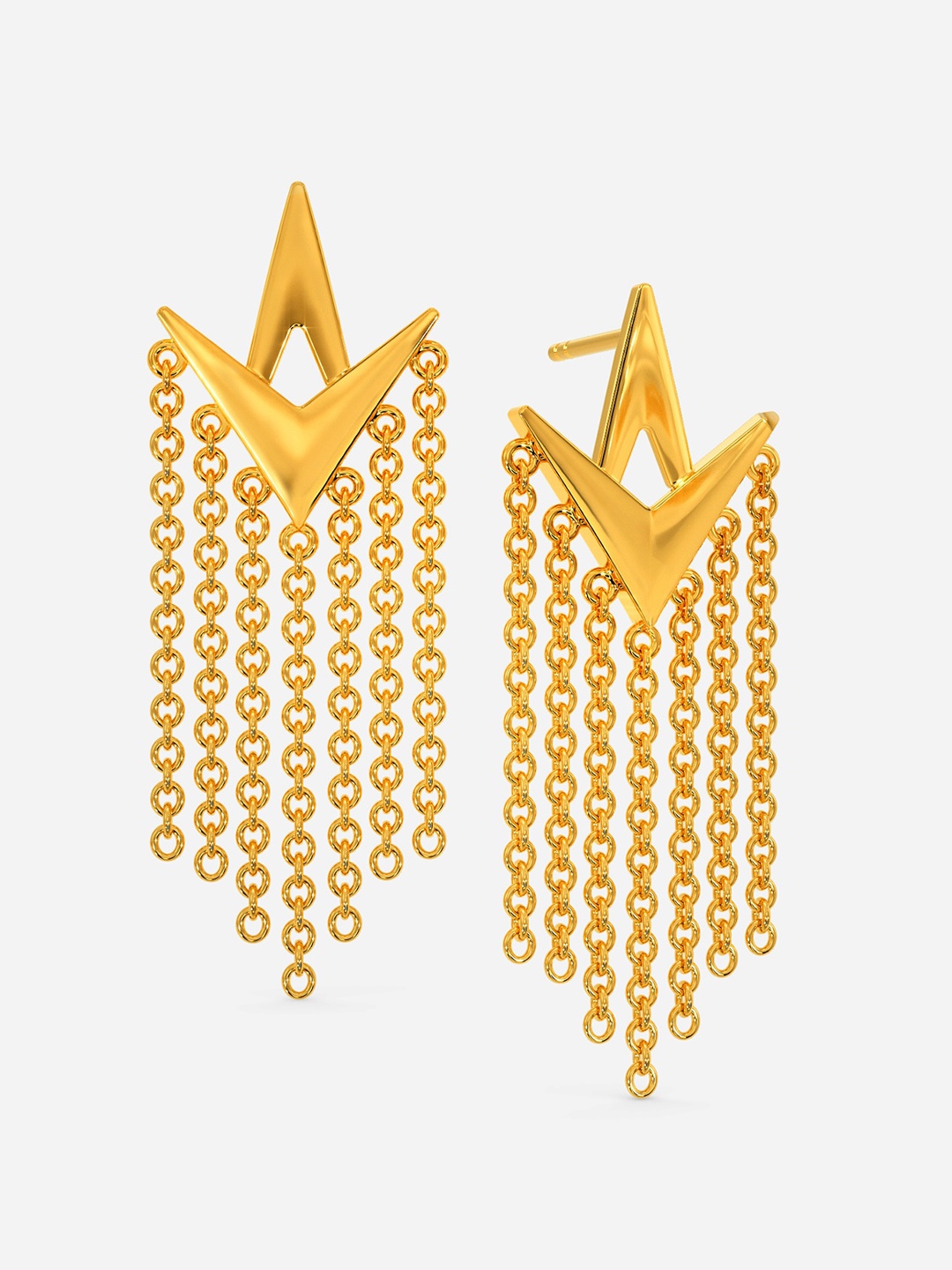 

MELORRA Fringe Away 18KT Gold Earrings - 5.59 gm