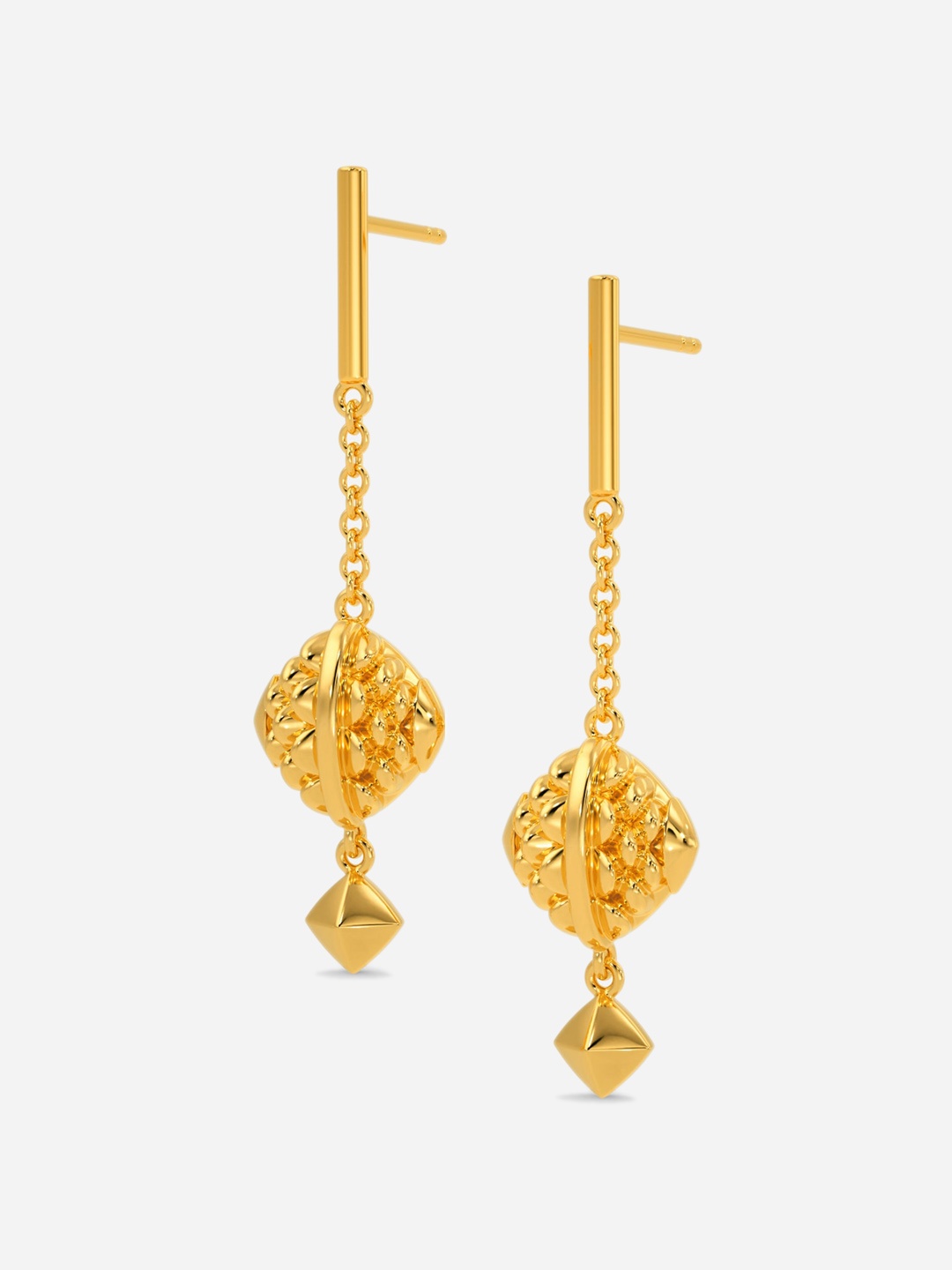 

MELORRA Dragon Power 18KT Gold Drop Earrings-4.49gm