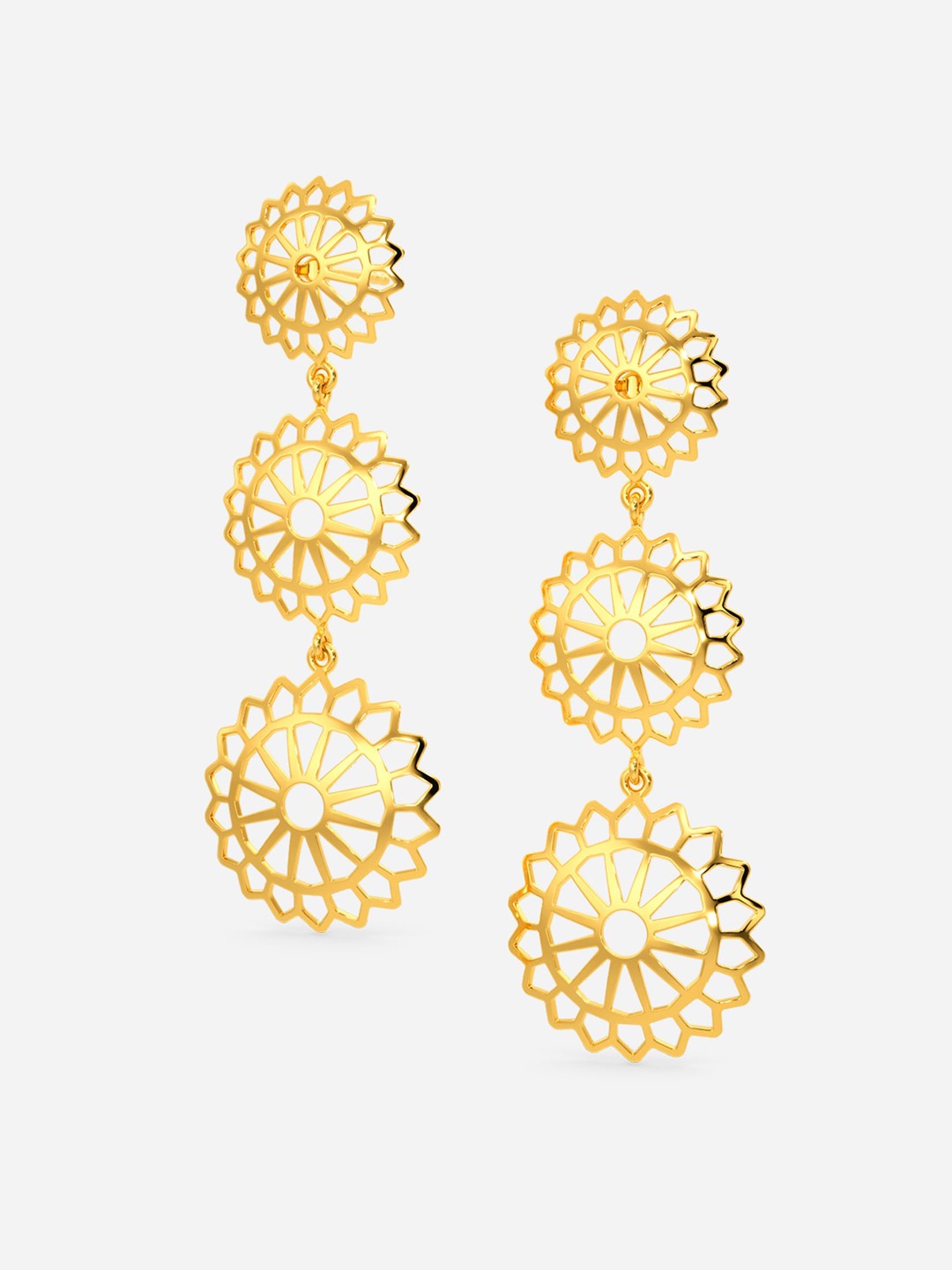 

MELORRA Sunny Surprise 18KT Gold Drop Earrings-5.54gm