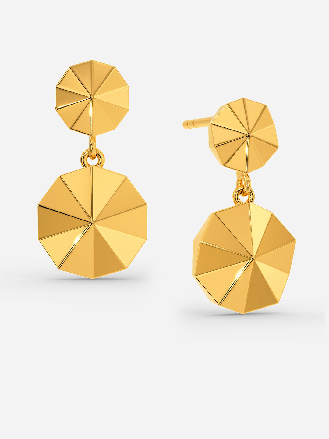 

MELORRA Eco Edge 18KT Gold Dangle Earrings-2.75gm