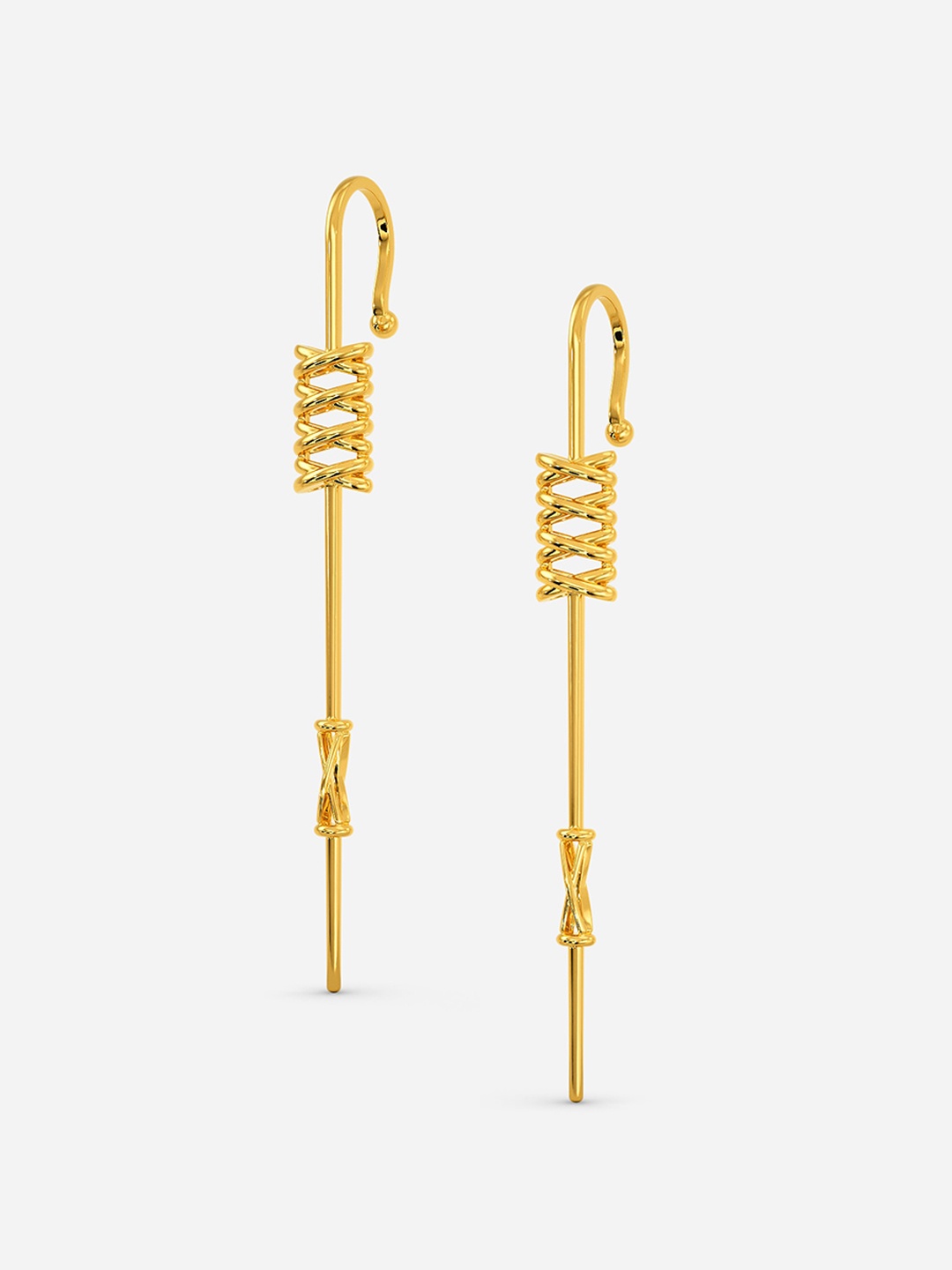 

MELORRA Kriss Kross Lace 18KT Gold Drop Earrings- 5.31gm