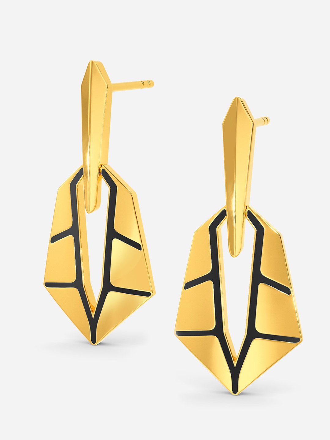 

MELORRA Heart Of A Warrioress 18KT Gold Earrings - 4.66 gm
