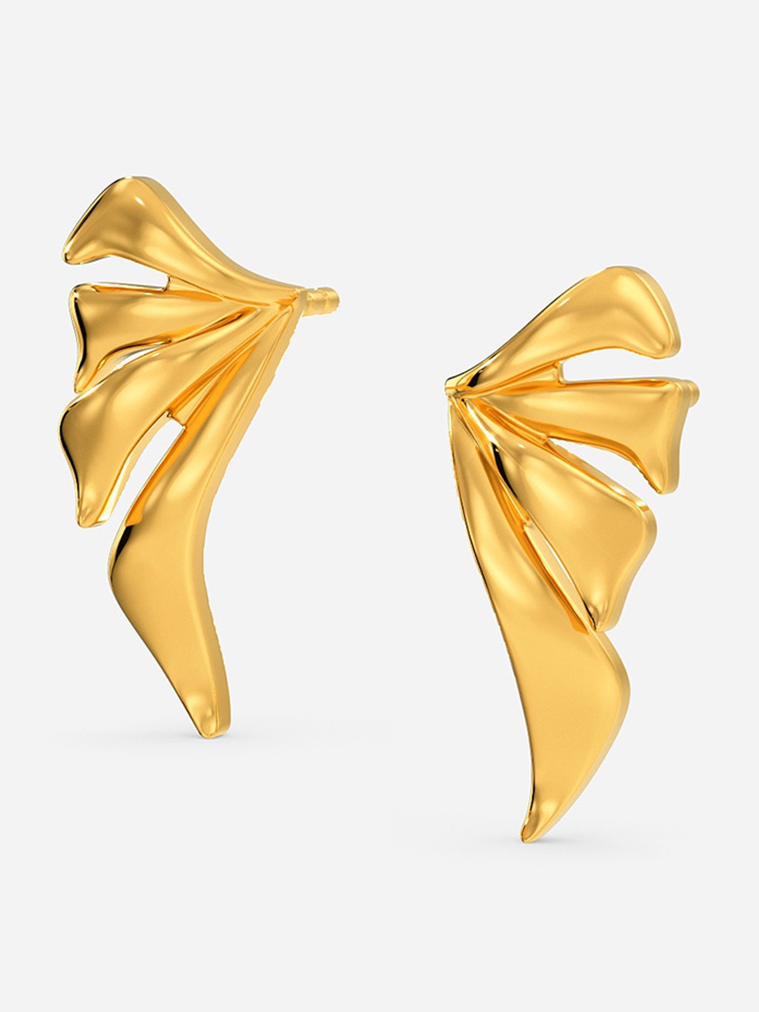 

MELORRA Unfurling Fins 18KT Gold Earrings - 2.53 gm