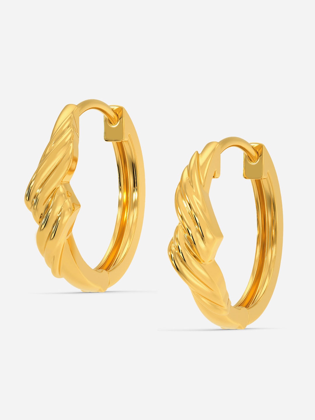 

MELORRA Ski Chic 18KT Gold Hoop Earrings- 4.67gm