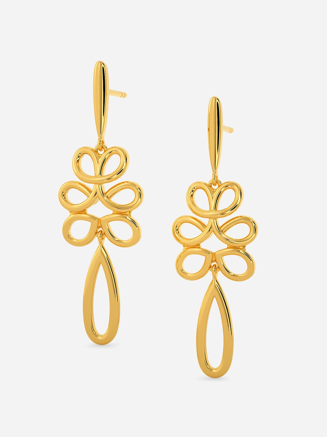 

MELORRA My Kinda Crochet 18KT Gold Dangle Earrings-5.28gm