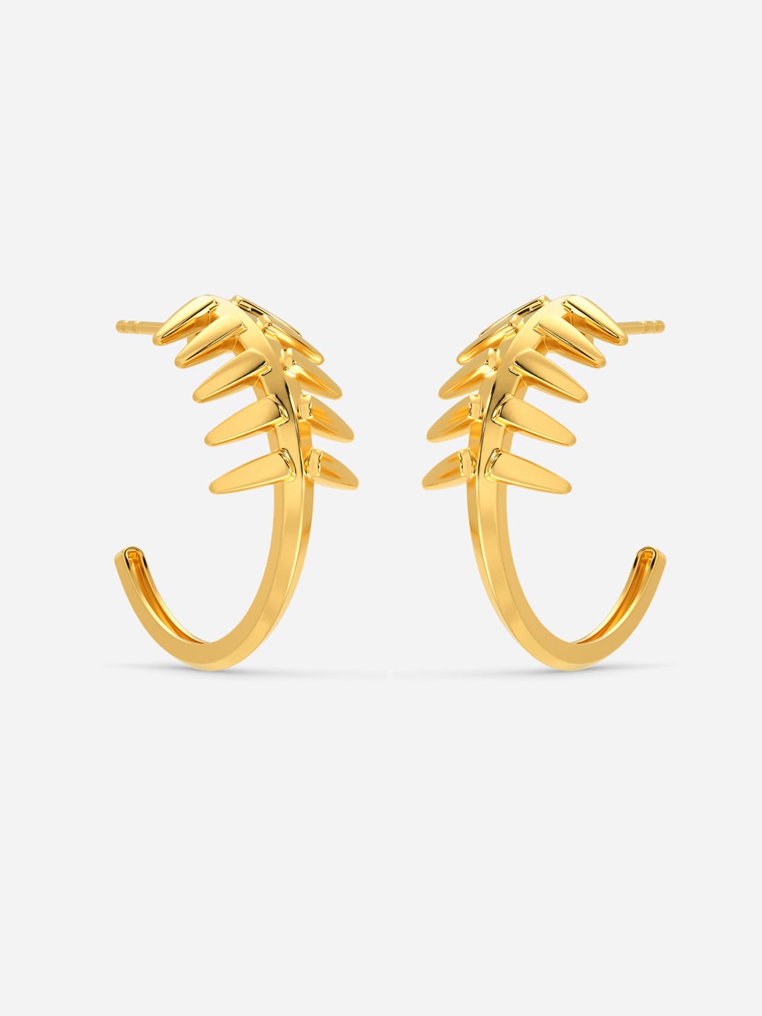 

MELORRA Zip Along 18KT Gold Hoop Earrings- 6gm