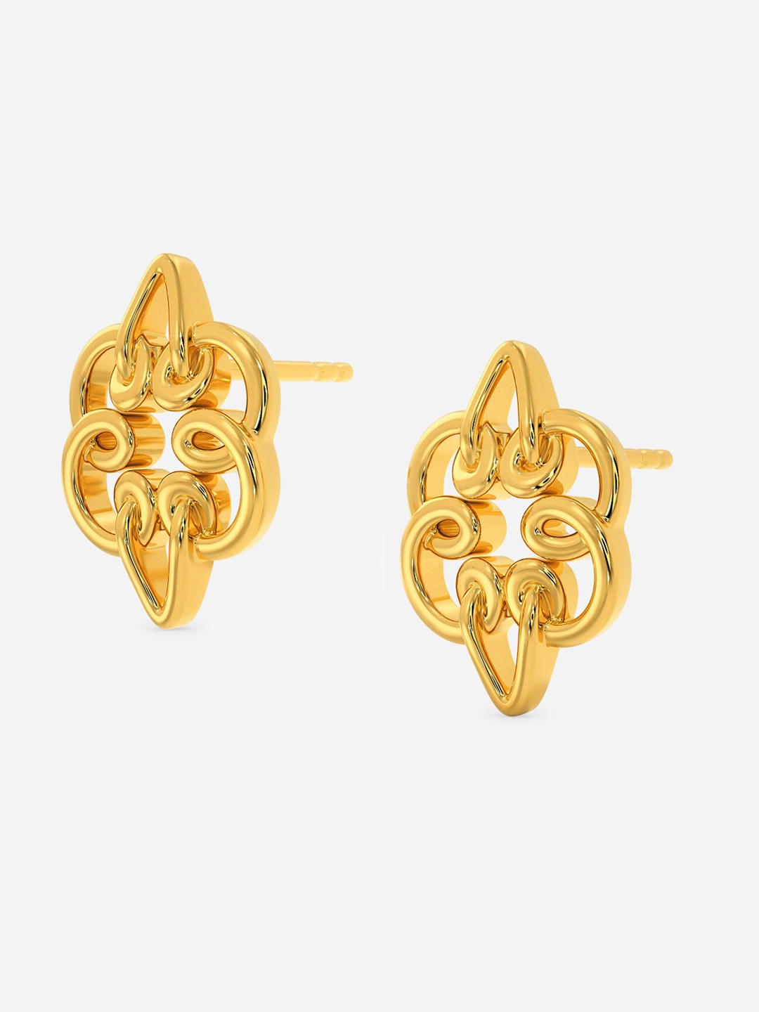 

MELORRA Serenade in Braids 18KT Gold Stud Earrings- 3.55 gm