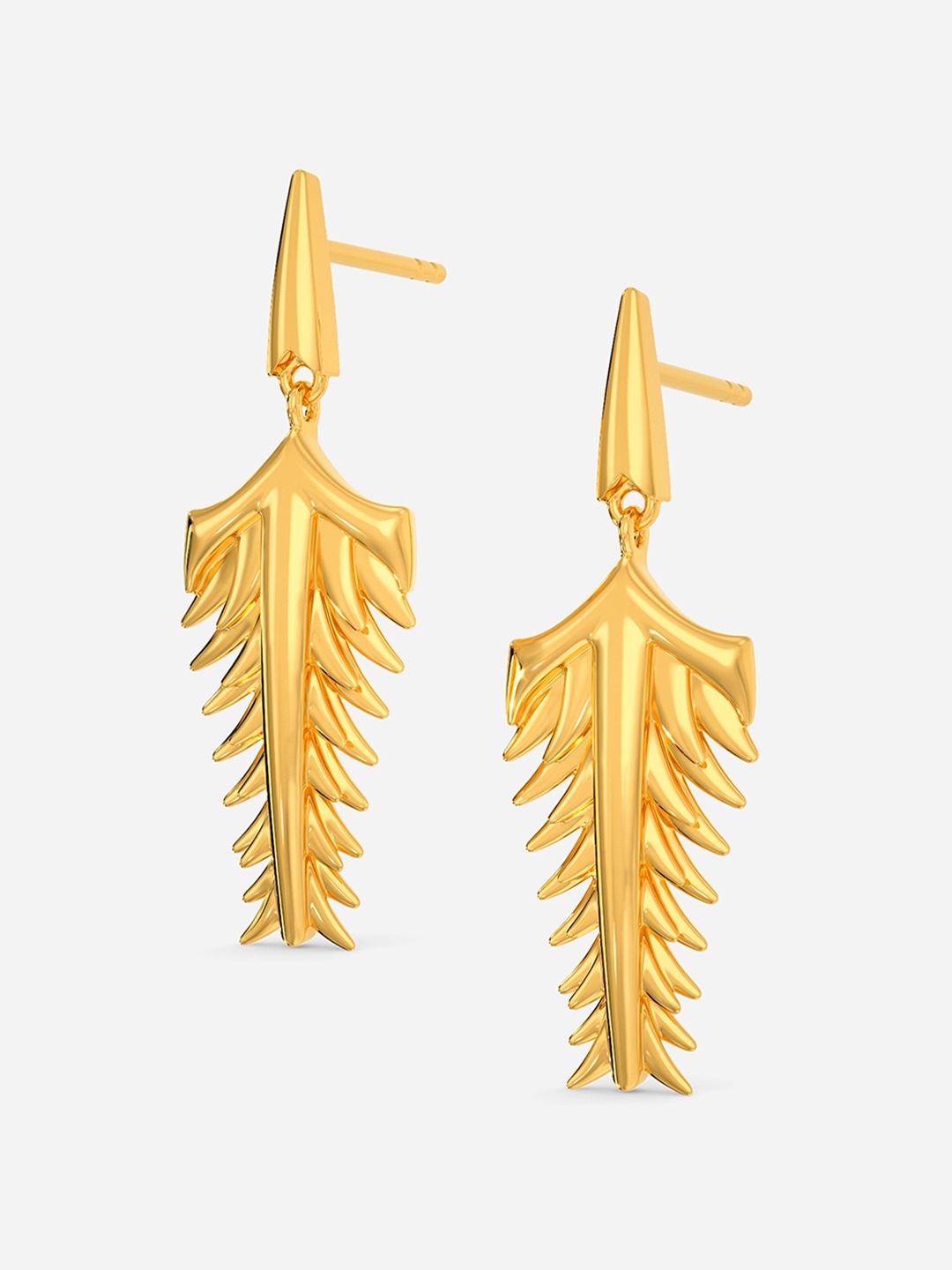 

MELORRA Dragon Wings 18KT Gold Earrings - 4.56 gm