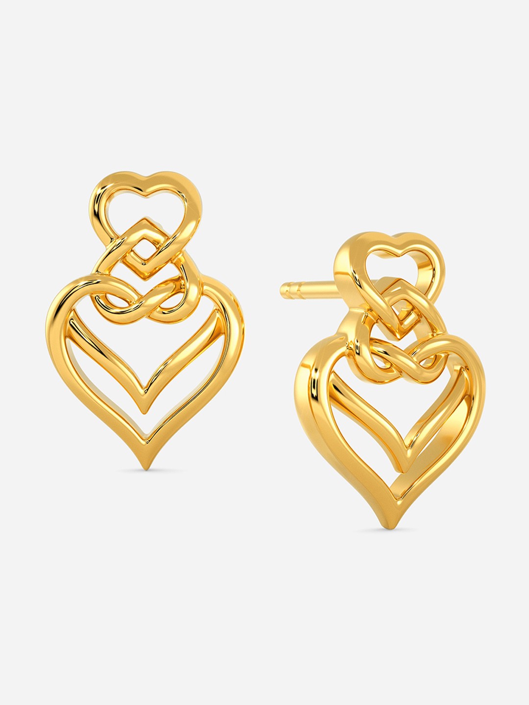 

MELORRA Sweetheart Knots 18KT Gold Earrings - 2.26 gm