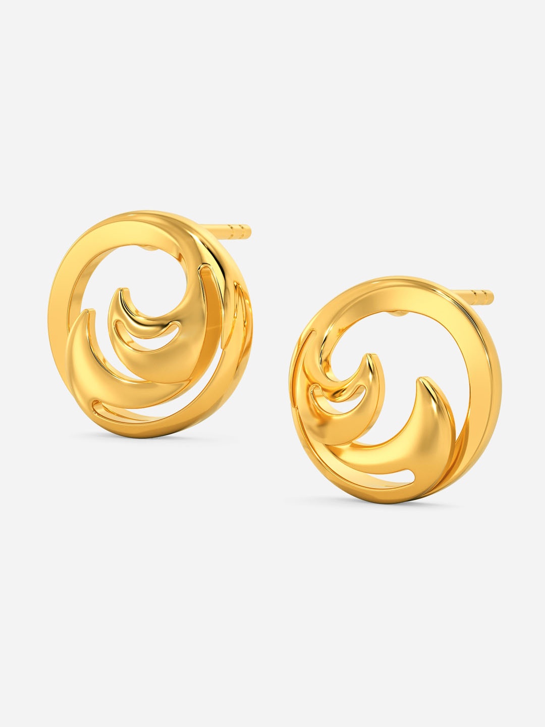 

MELORRA Much-Like-Waves 18KT Gold Earrings - 2.72 gm