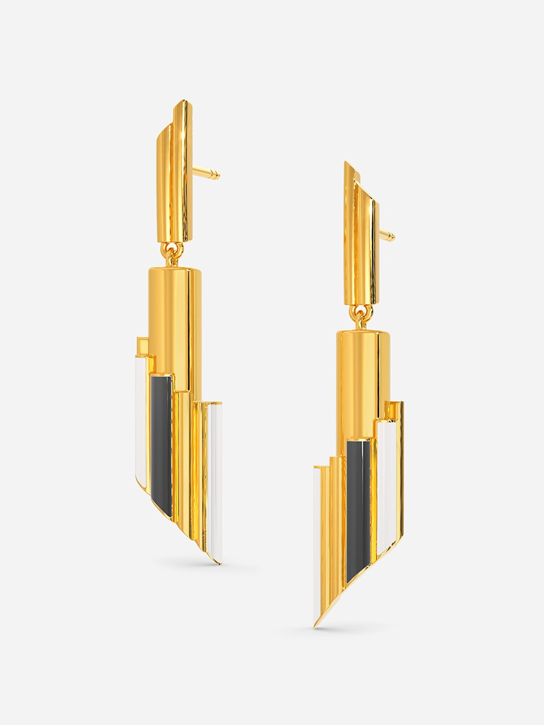 

MELORRA Barcode Binge 18KT Gold Earrings - 5.33 gm