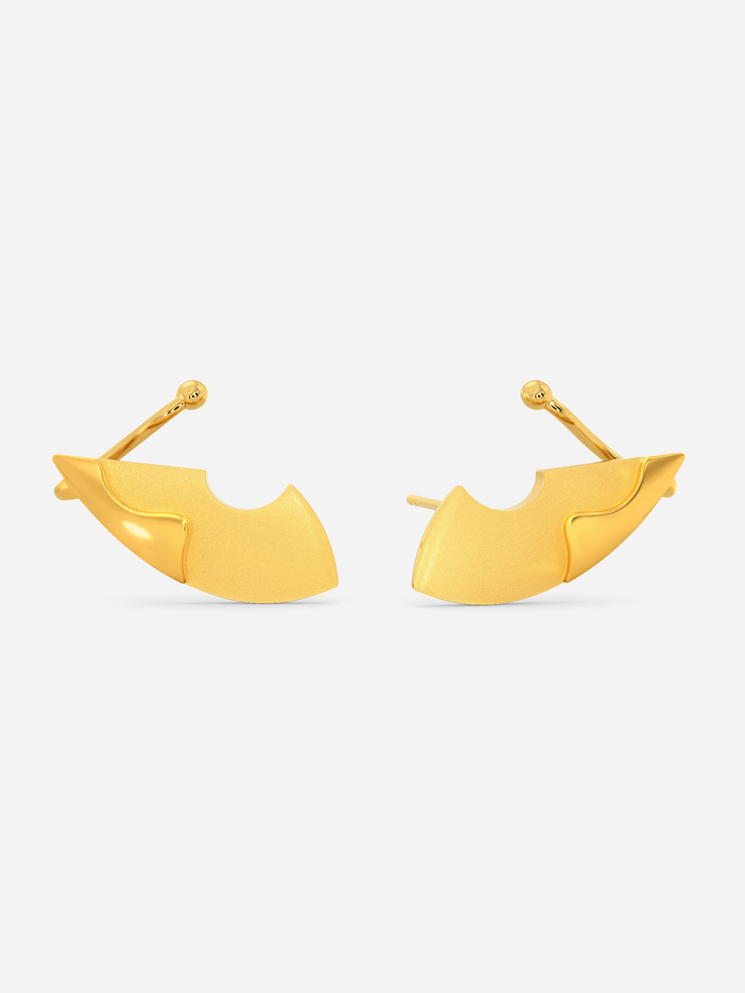 

MELORRA Chic Ammunition 18KT Gold Stud Earrings-4.96gm