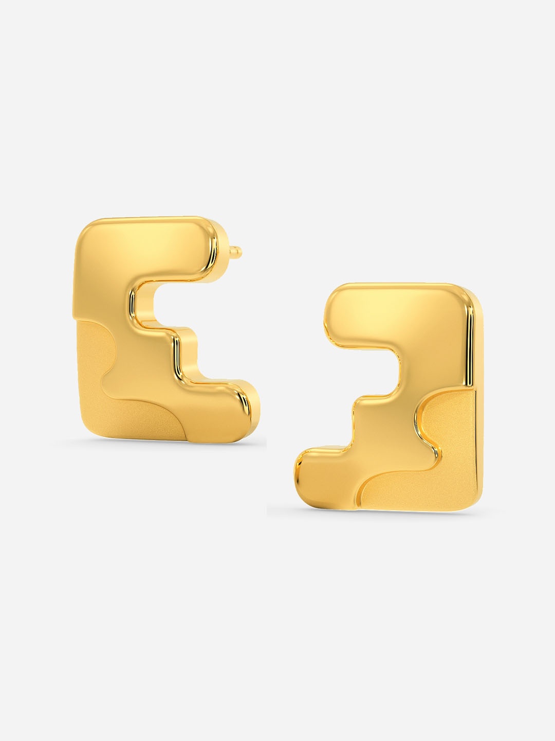 

MELORRA Cuts O Camo 18KT Gold Stud Earrings- 4.48gm