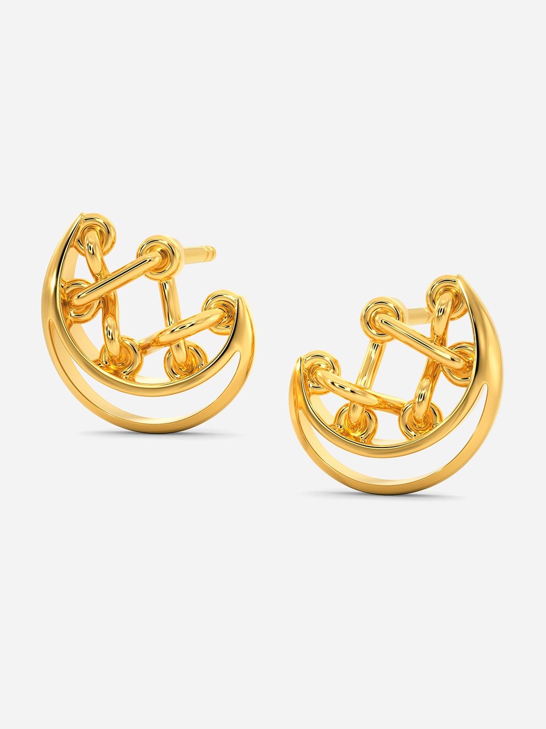 

MELORRA Cross Lock Lace 18KT Gold Earrings - 2.22 gm