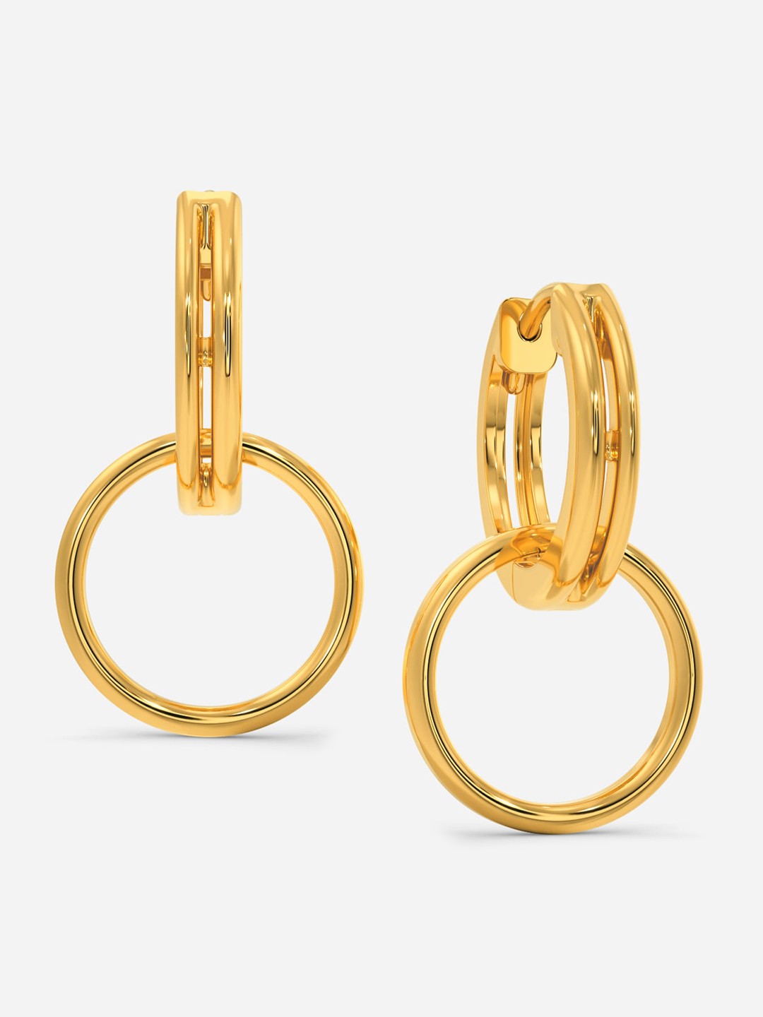 

MELORRA Minimal Mixtape 18KT Gold Hoop Earrings-5.73gm