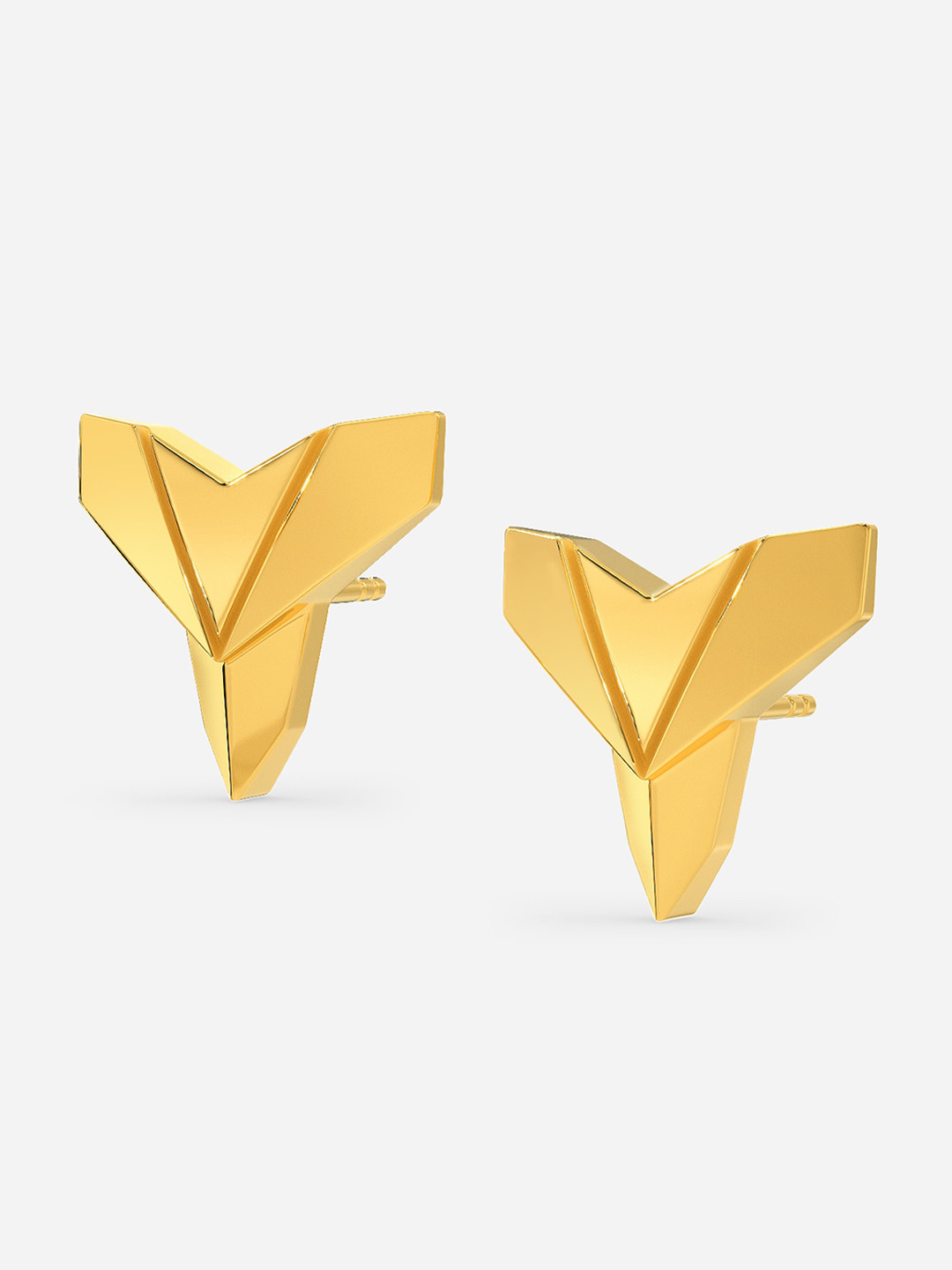 

MELORRA 18KT Yellow Gold Edgy Enigma Gold Earrings