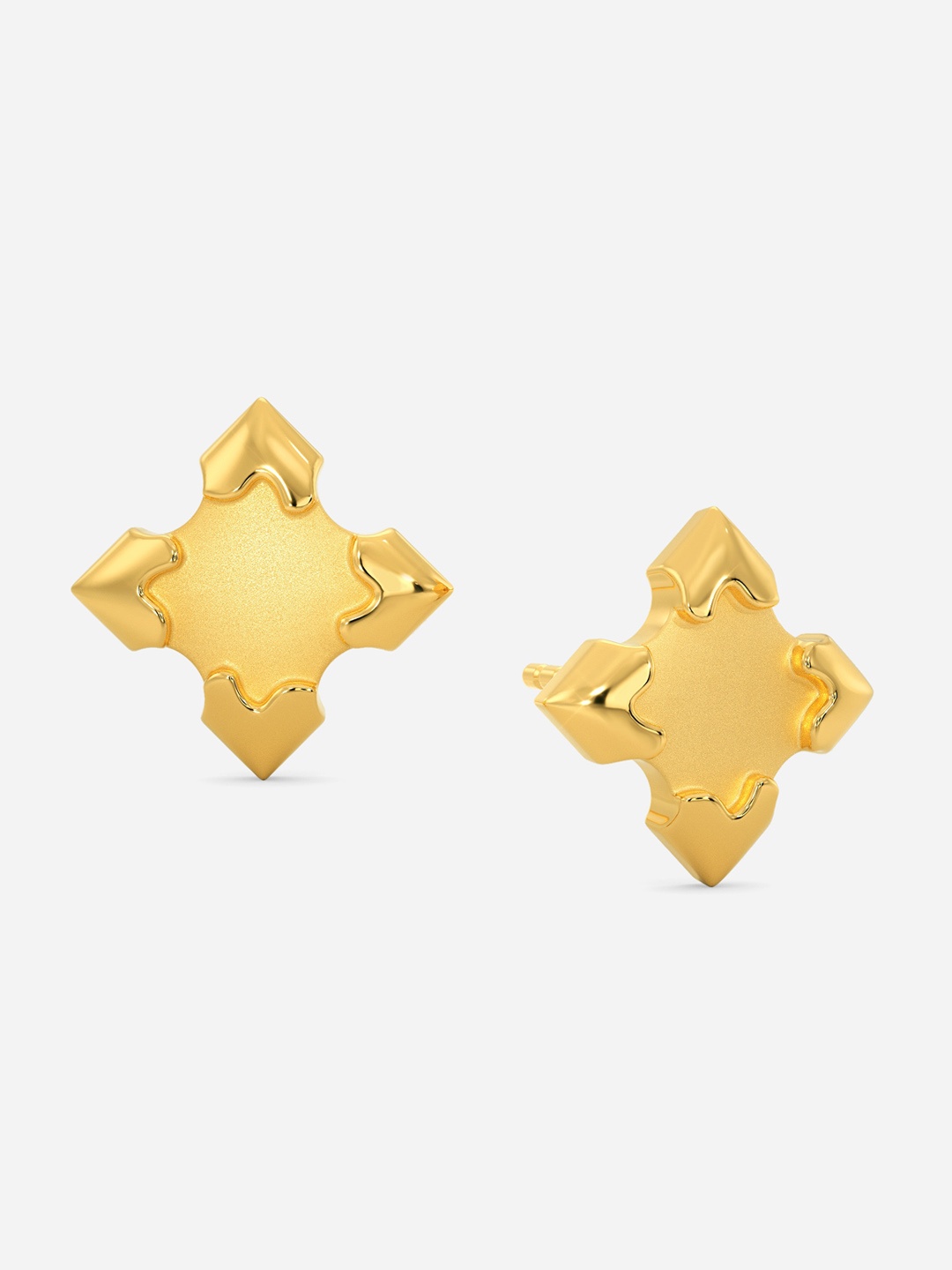 

MELORRA Bootcamp Chic 18KT Gold Stud Earrings-2.43gm