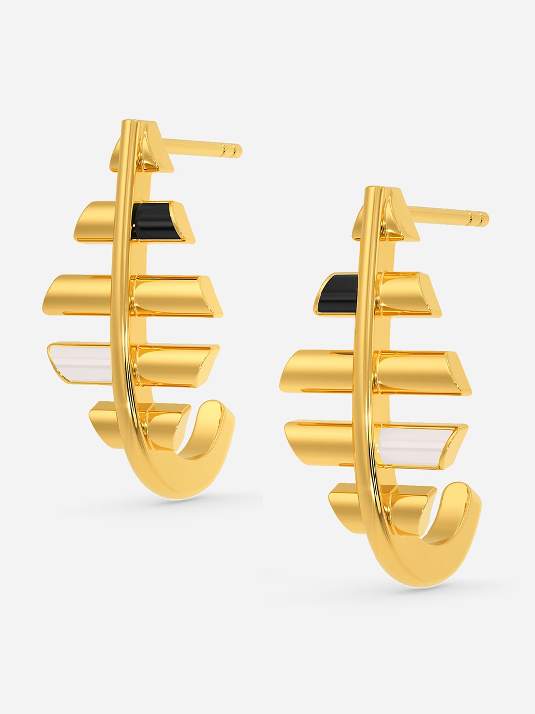 

MELORRA Breton Bars 18KT Gold Earrings - 4.81 gm