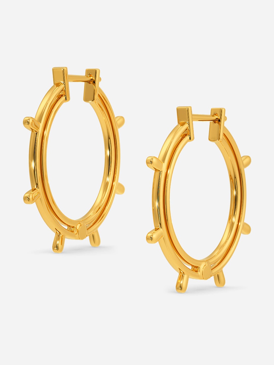 

MELORRA Blissful Shores 18KT Gold Hoop Earrings- 6.71gm