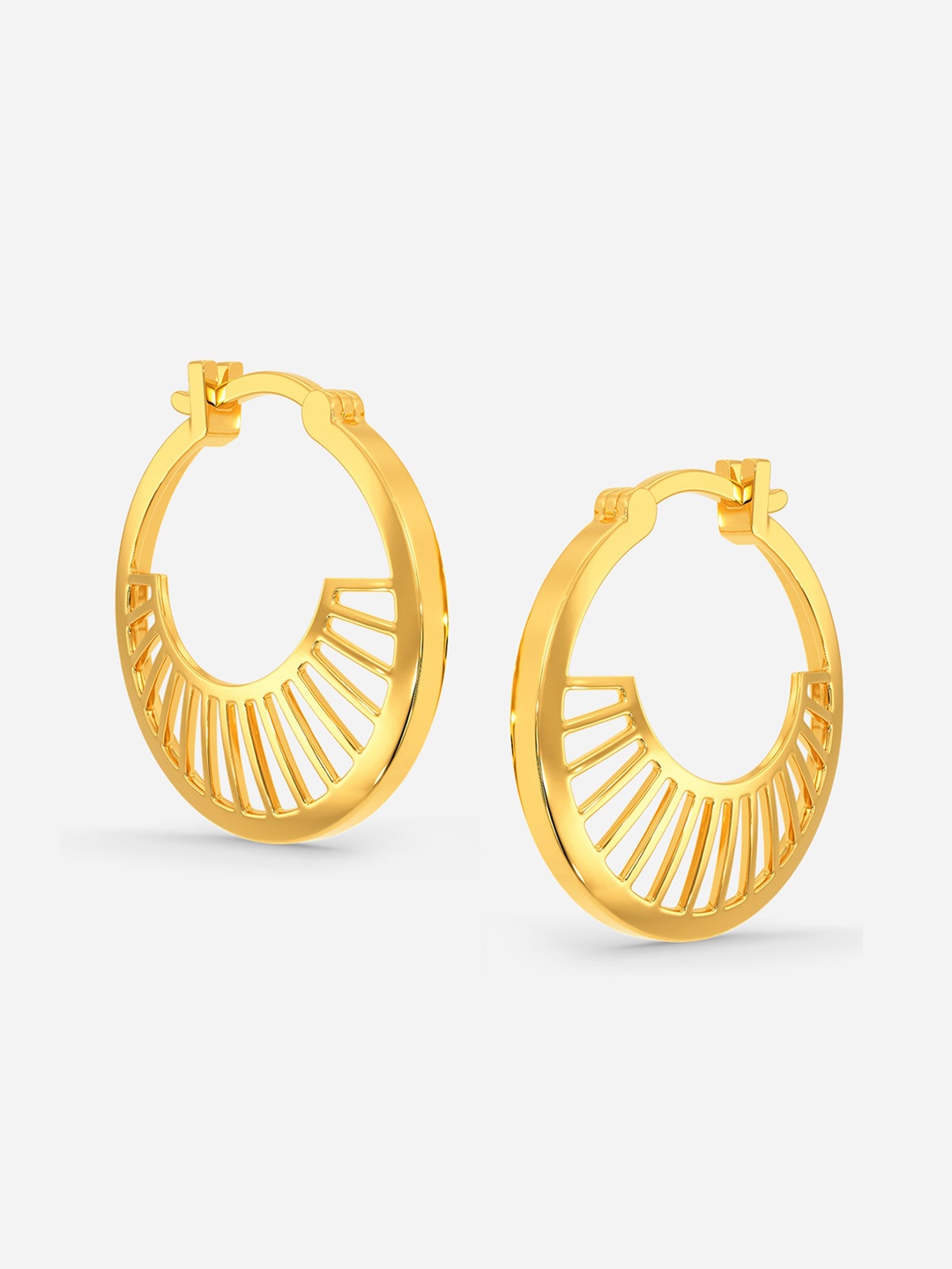 

MELORRA Radiant Rays 18KT Gold Hoop Earrings- 5.38gm