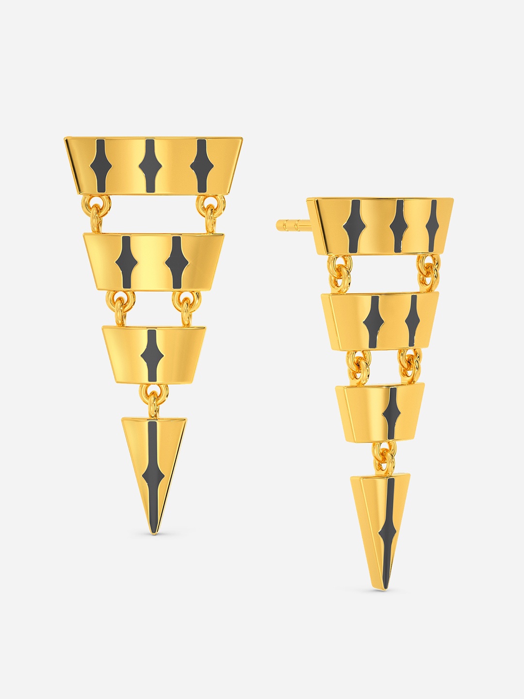 

MELORRA Battle N Peace 18KT Gold Earrings-4.75gm