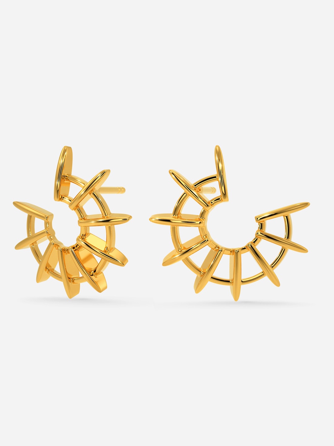 

MELORRA Exuberant Wheels 18KT Gold Stud Earrings-4.32gm