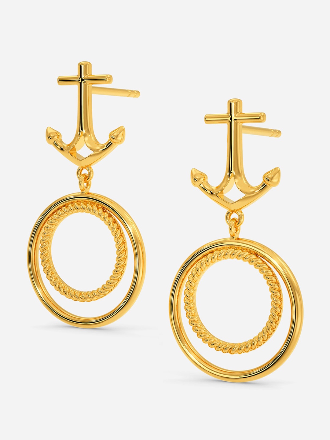 

MELORRA Anchor Deep 18KT Gold Earrings - 3.9 gm