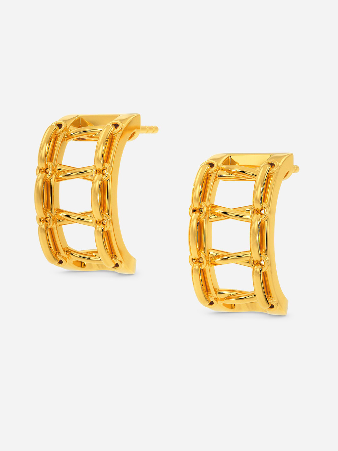 

MELORRA Bohemian Lace 18KT Gold Stud Earrings- 5.49gm